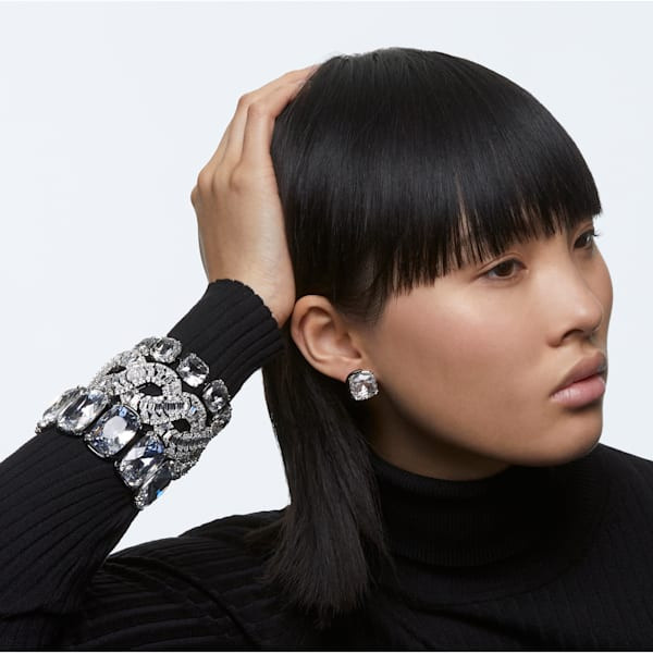 Harmonia bracelet, Cushion cut crystals, White